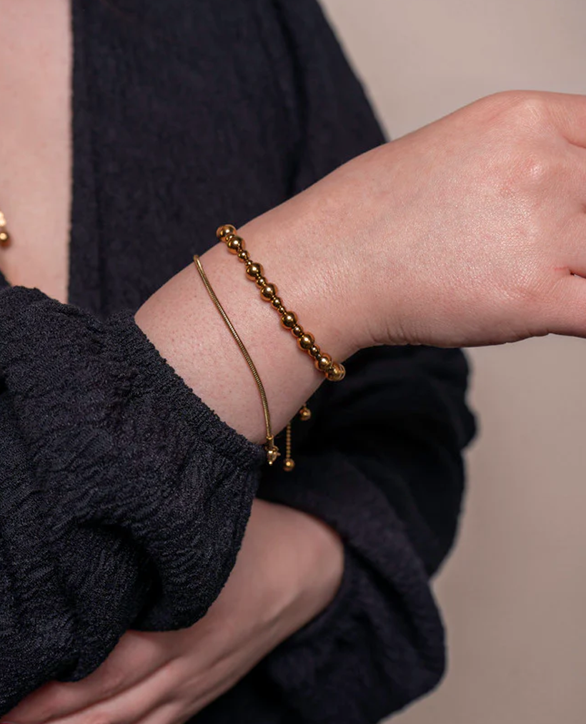 Bracelet en or avec perles - Dunya