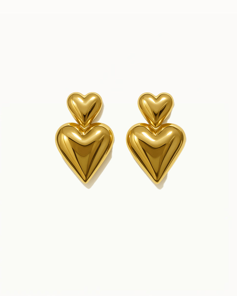 Boucles d'oreilles Dubbel Hartjes - Casey