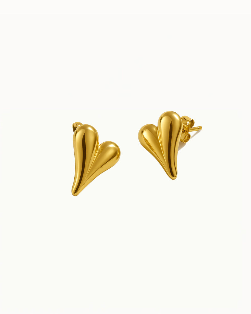 Heart Studs Earrings - Heidi