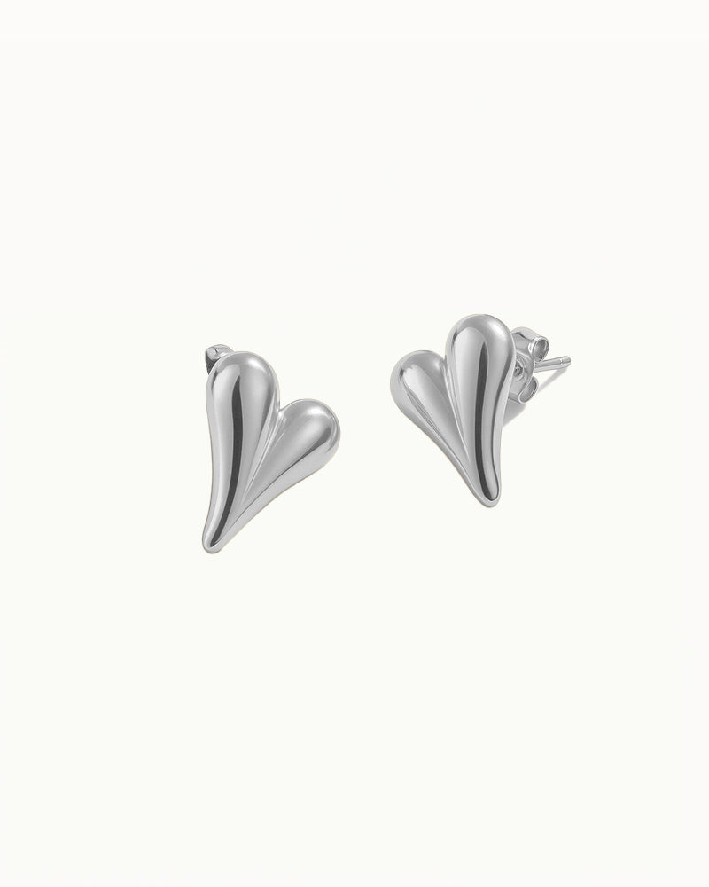 Heart Studs Earrings - Heidi