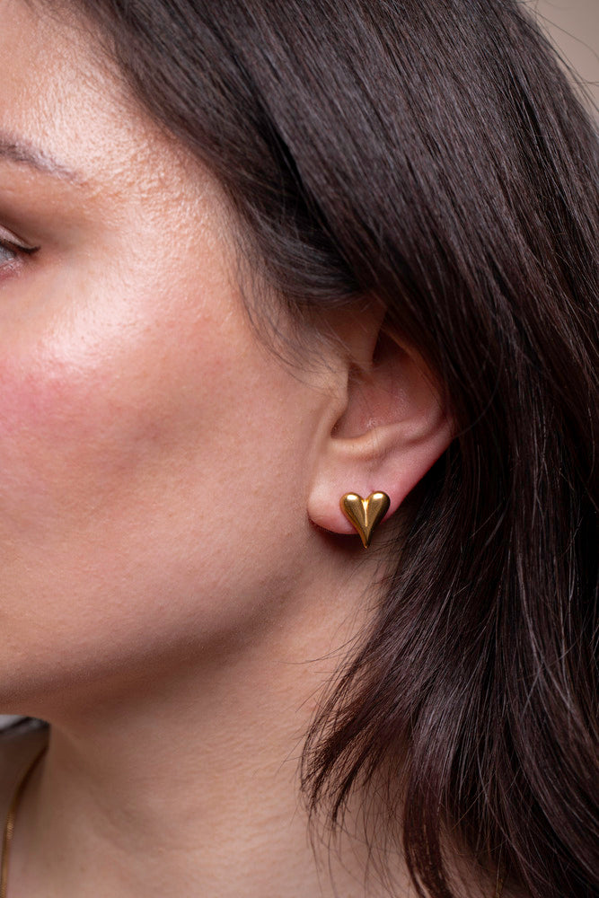 Heart Studs Earrings - Heidi