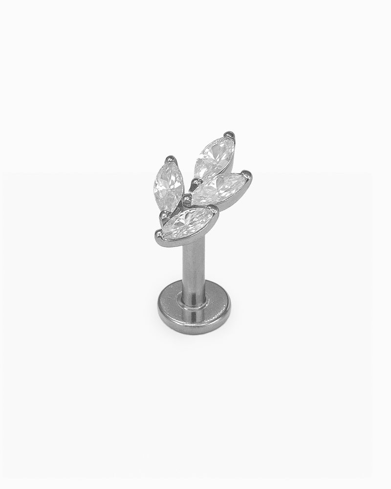 Titanblatt mit Marquise-Kristallen - Luana