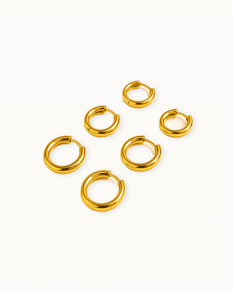 Basic Bold Earrings in Three Sizes - Milena