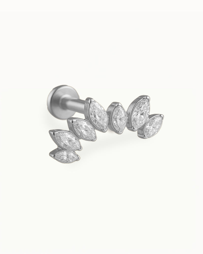 Titan-Piercing mit Kristallen - Noella