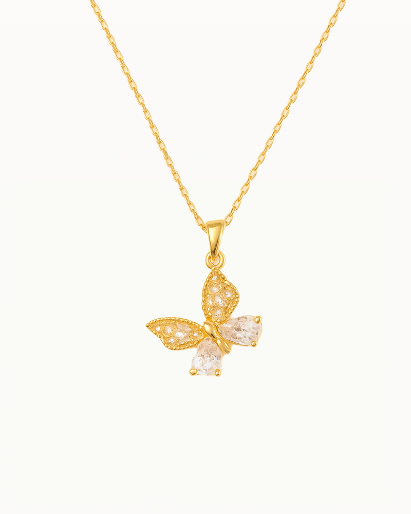 Crystal Butterfly Necklace - Alexia