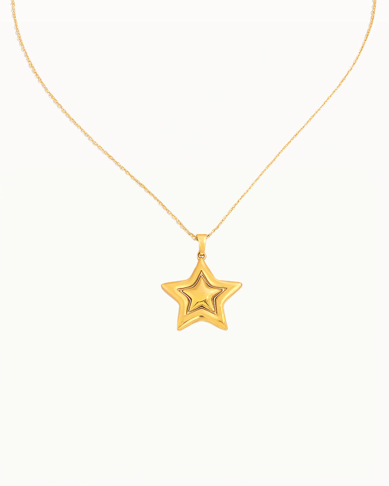 Goldkette mit großem Sternanhänger - Pip