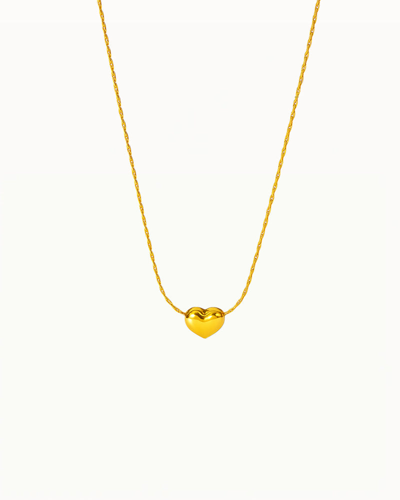 Minimalistische goldene Herzkette - Shay