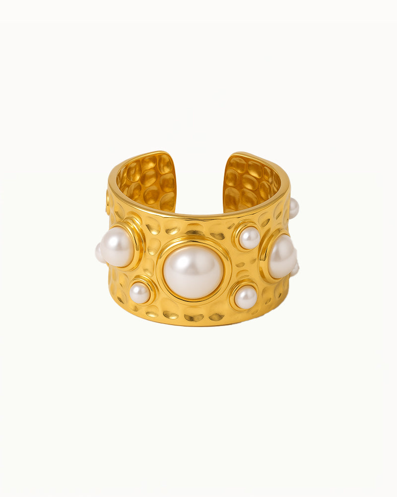 Breiter Perlenring - Marceline - R67