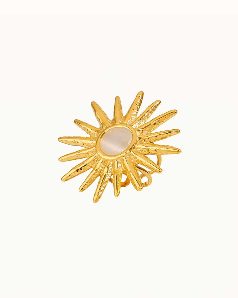 Goldener Ring mit Sonnendesign - Suze - R75