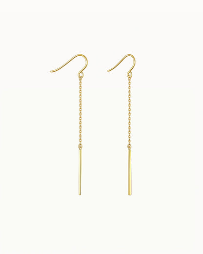 Boucles d'oreilles avec chaîne fine et tige - Aileen