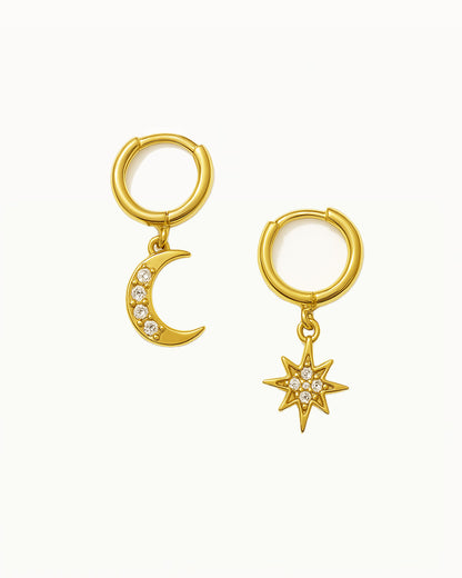 Lune et Soleil Boucles d'oreilles - Kenza