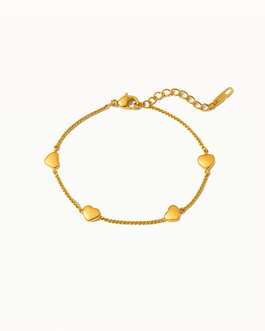Bracelet en or avec des cœurs - Kori