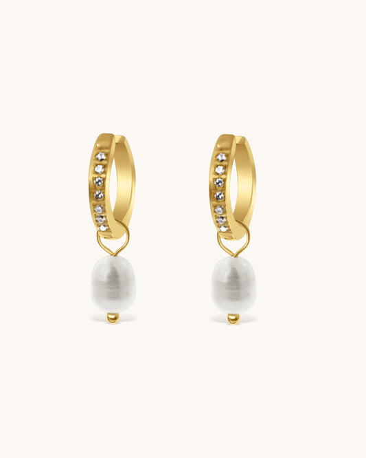 Boucles d'oreilles en cristal avec perles - Leilani