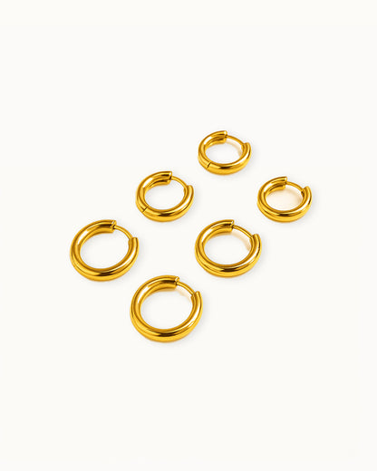 Basic Bold Earrings in Three Sizes - Milena