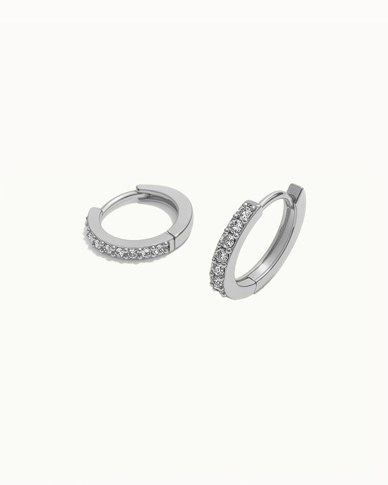 Boucles d'oreilles Huggie en cristal - Miley
