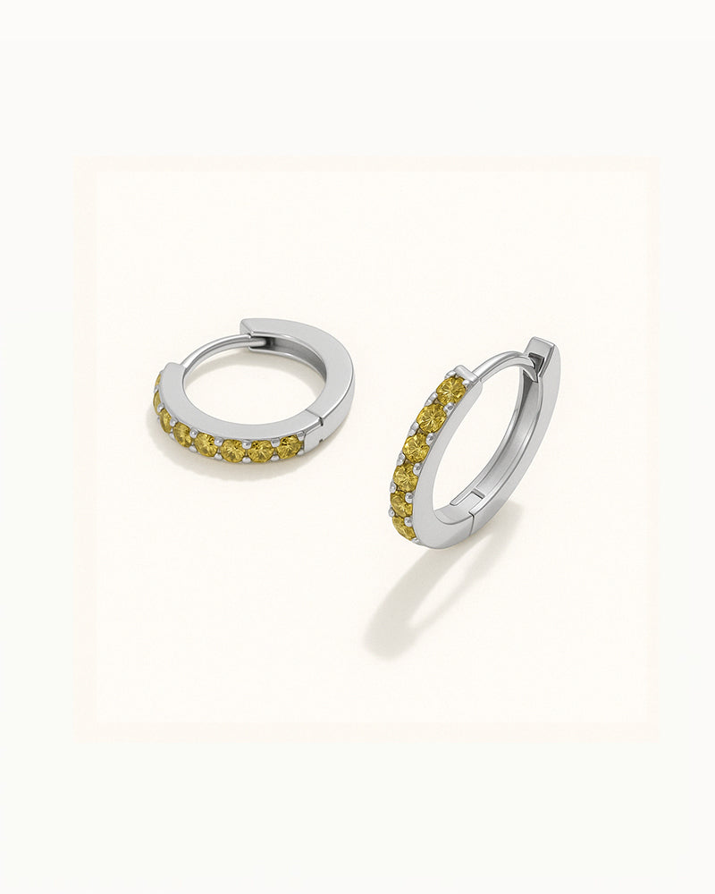 Boucles d'oreilles Huggie en cristal - Miley