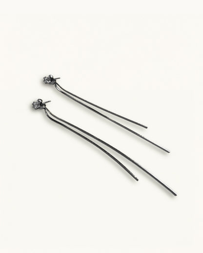 Boucles d'oreilles pendantes avec cristaux - Nala