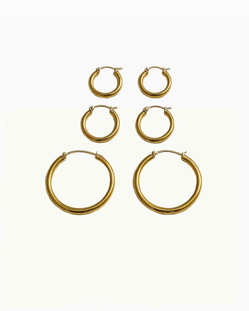 Chunky Hoop Earrings - Noelle