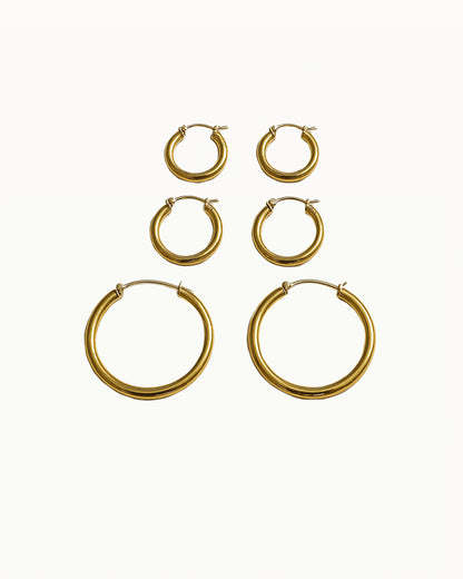 Chunky Hoop Earrings - Noelle