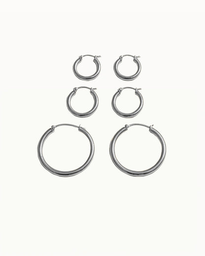 Chunky Hoop Earrings - Noelle