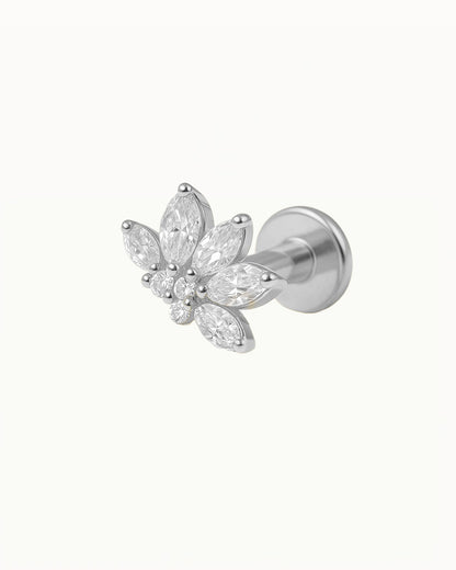 Piercing Lotus en Titane avec Cristaux - Selena