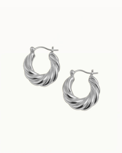 Boucles d'oreilles en forme de cerceau tordu - Sophia