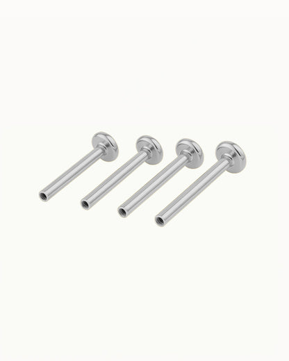 Labret en titane avec tige à filetage interne