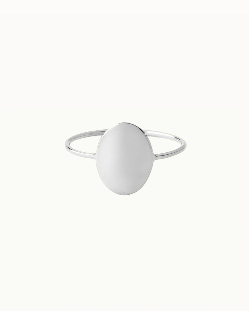 Bague Minimaliste avec Plaque Ronde - Lynn - R26