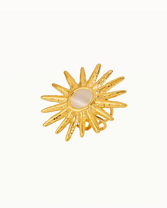 Goldener Ring mit Sonnendesign - Suze - R75