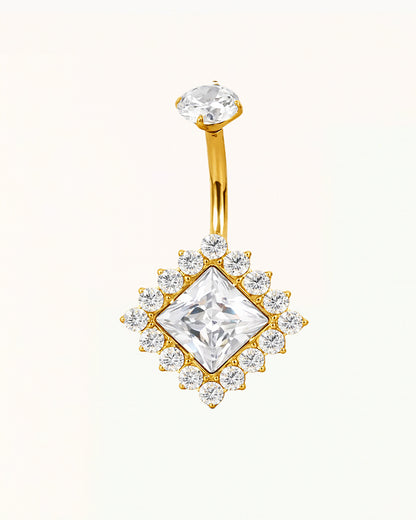 Bauchnabelpiercing mit quadratischen Kristallen - Lulu