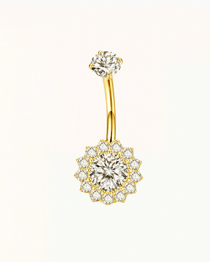 Bauchnabelpiercing mit sonnenförmigen Kristallen - Sydney