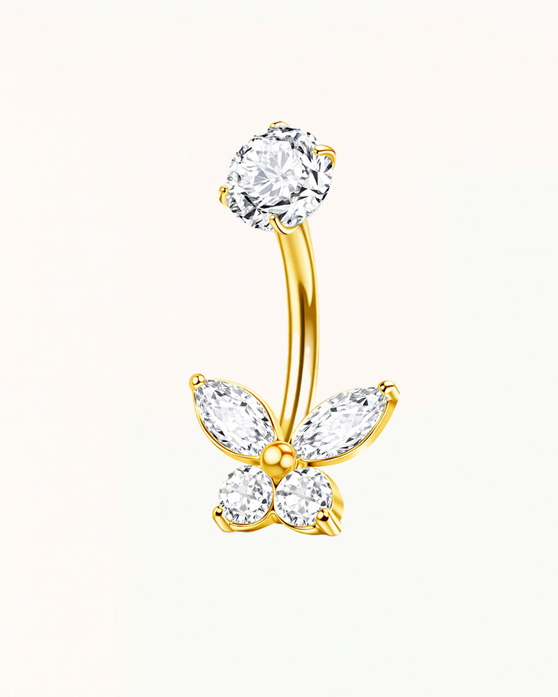 Bauchnabelpiercing mit Schmetterlingsmotiv – Trixie