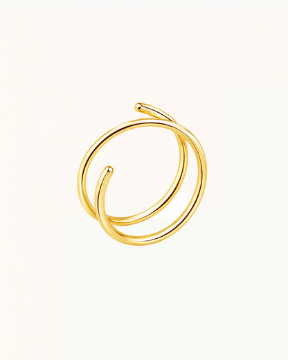 Offener Nasenpiercingring mit Doppeldesign - Neve