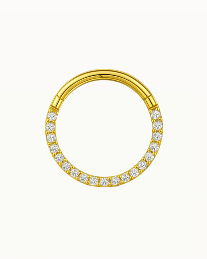 Titan-Klickring mit funkelnden Kristallen - Karolina