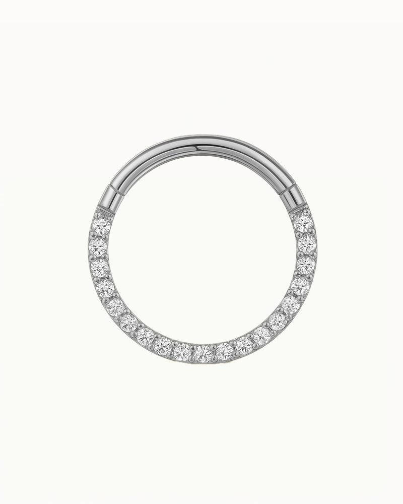 Titan-Klickring mit funkelnden Kristallen - Karolina