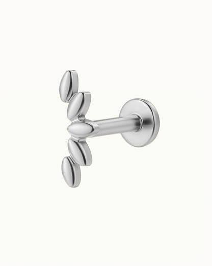Titanpiercing mit gewölbtem Blatt - Violett
